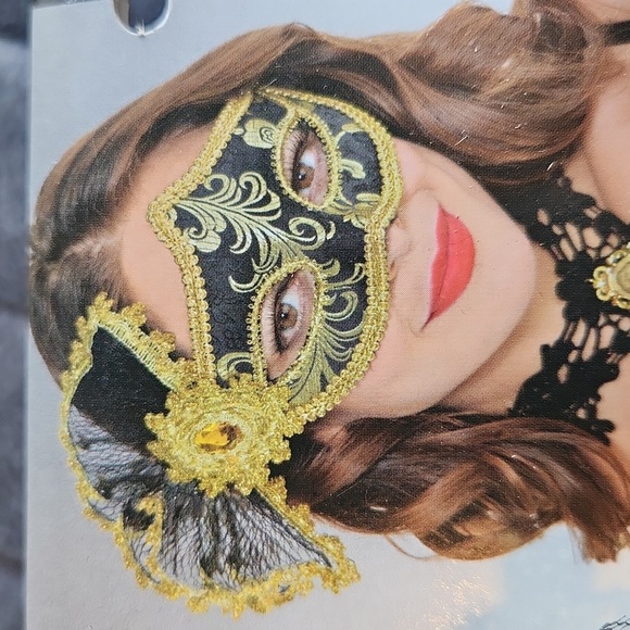 Black Parisian Mask ☆ Mardi Gras ☆  Party Mask ☆ Dress up ☆ Masque Brand New - Picture 2 of 8